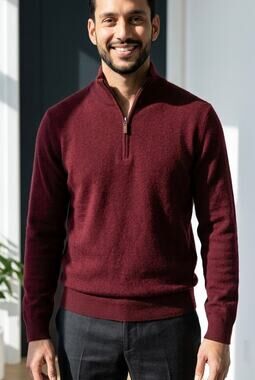 100% Cashmere Pull Over Sweater Mens Size L Frat Heritage Dark Academia Burgundy